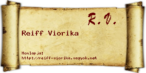 Reiff Viorika névjegykártya
